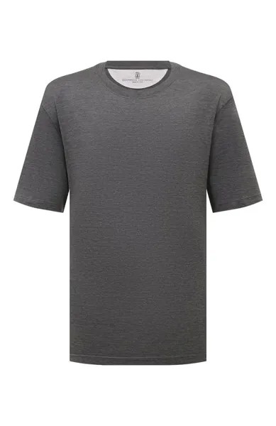 Футболка из шелка и хлопка Brunello Cucinelli