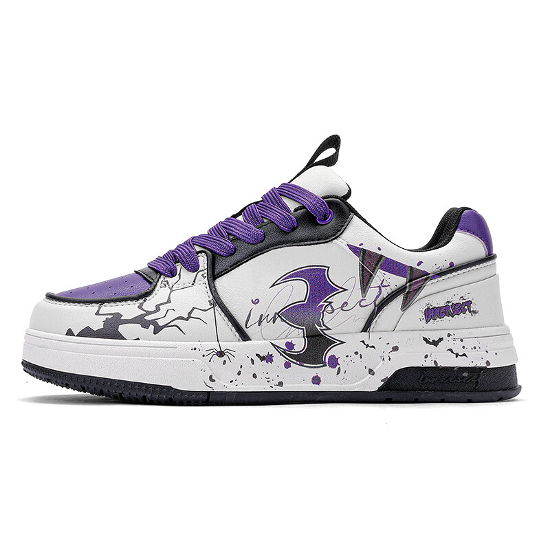Кроссовки INNERSECT Skateboarding Shoes Unisex Low-top, белый/черный