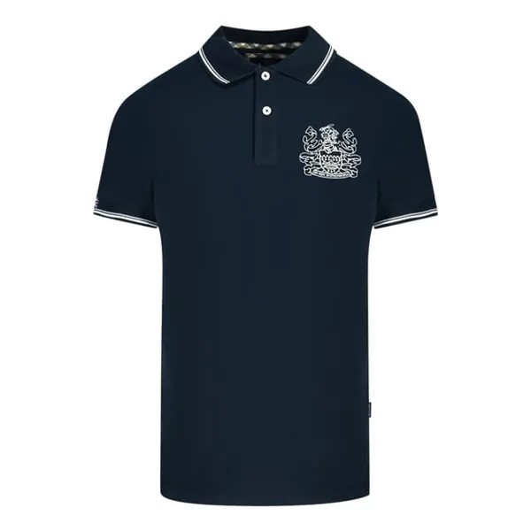 Рубашка-Поло морского цвета Aldi's с кружевом Aquascutum, синий