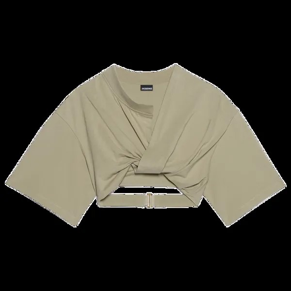 Футболка Jacquemus Le Bahia Court 'Light Khaki', загар