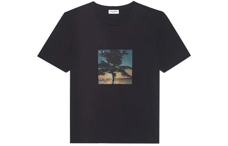 SAINT LAURENT Мужская футболка, цвет Black