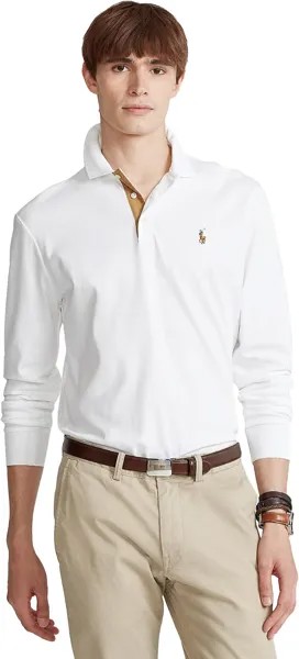 Рубашка-поло Long Sleeve Polo Shirt Polo Ralph Lauren, белый