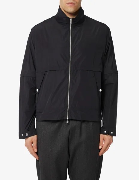 Легкая нейлоновая блузонная куртка с рукавами на молнии Emporio Armani, черный