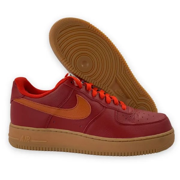 Nike Air Force 1 Low By You ID Красно-оранжевые кроссовки с резиновой подошвой Обувь мужские 10,5
