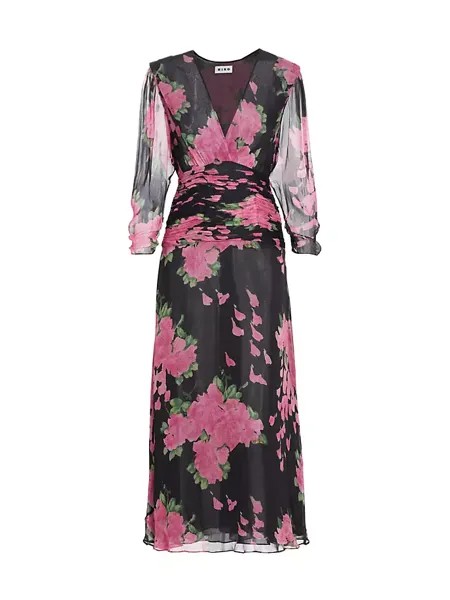 Платье-миди с цветочным принтом Racquel Rixo, цвет blossom pink