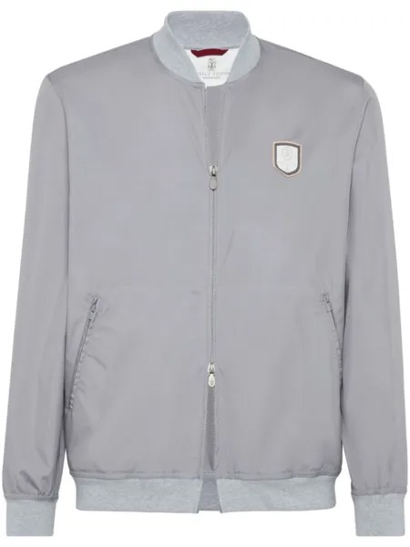 Brunello Cucinelli толстовка с нашивкой, серый