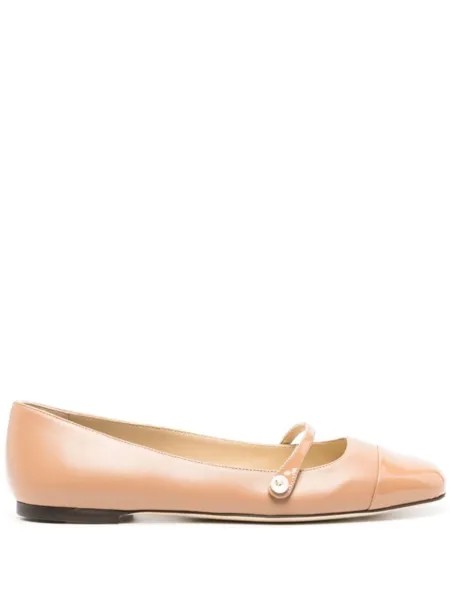 Jimmy Choo кожаные балетки Elisa, коричневый