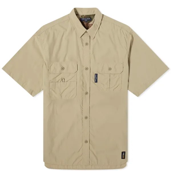 Рубашка с коротким рукавом Comme Des Garçons Homme Nylon Double Pocket Short Sleeve Shi, бежевый