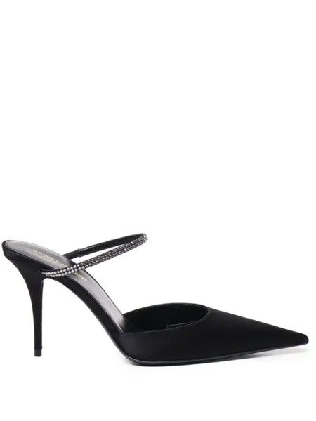 Туфли-мюли Saint Laurent Barbara 90 мм, черный