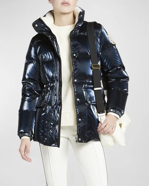Пуховик Herault Metallic с нашивкой-логотипом Moncler