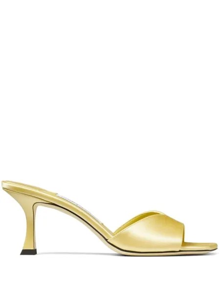 Атласные мюли Skye 70 Jimmy Choo, желтый
