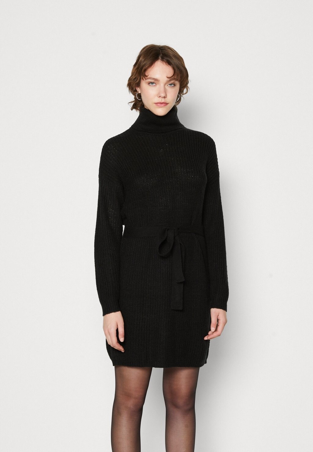 Платье Point JDY JDYMEGAN ПЛАТЬЕ С ПОЯСОМ COWLNECK, черный