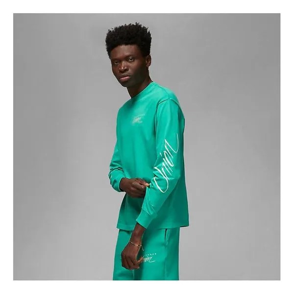 Футболка Air Jordan Long-Sleeve Tee x Union 'Kinetic Green', зеленый