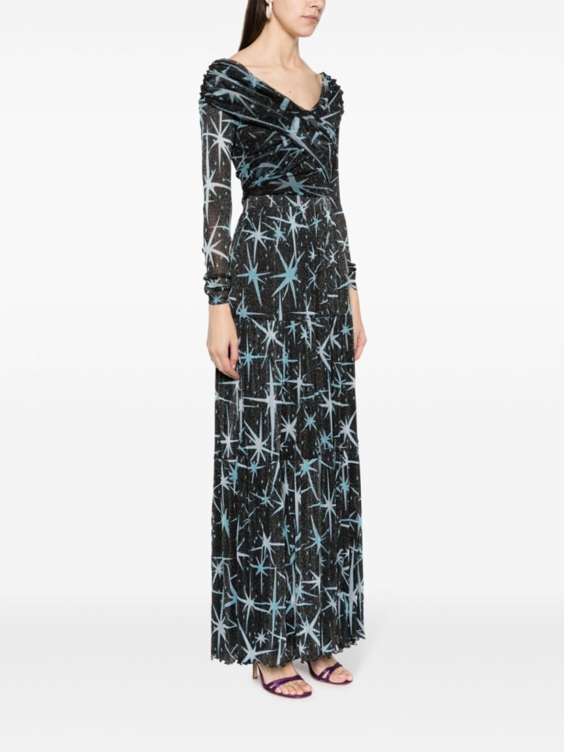 Diane Von Furstenberg платье Stassi с открытыми плечами, черный