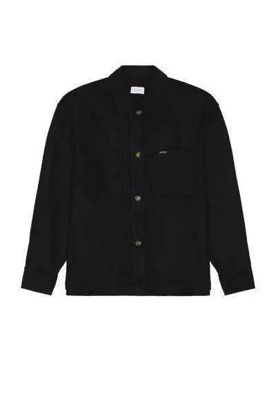 Рубашка Saturdays Nyc Driessen Wool Overshirt, черный