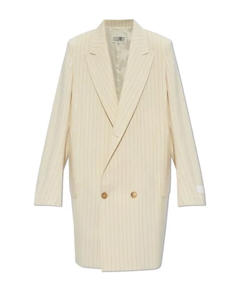 Длинный пиджак Mm6 Maison Margiela, бежевый