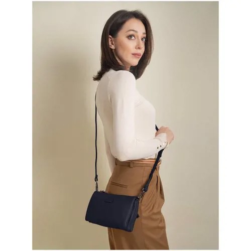Элегантная Сумка женская 2020021A HJ20 blu Giorgio Ferretti на плечо/Италия, 100% натуральная кожа