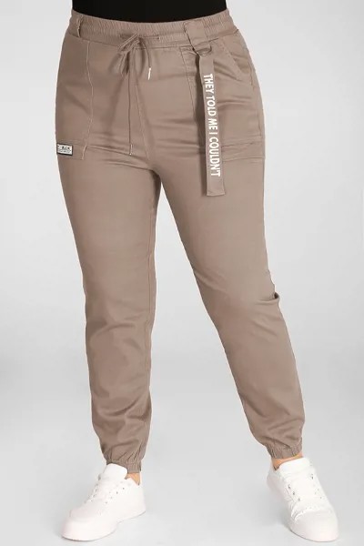 Брюки женские AlmondShop 1В-53 915.48.С1 бежевые 58 RU