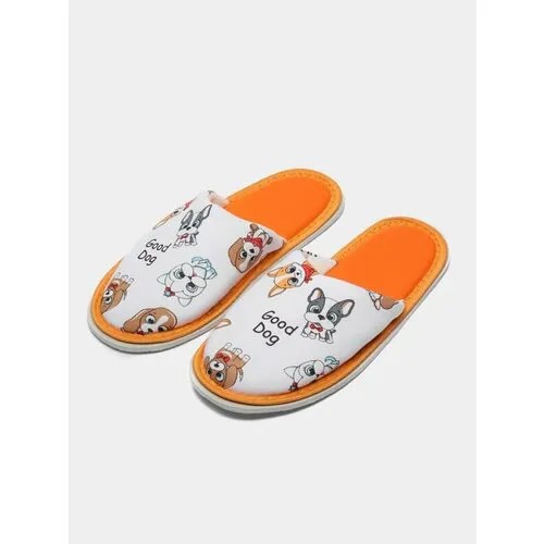 Тапочки ivshoes, размер 38-39, серый, оранжевый, белый