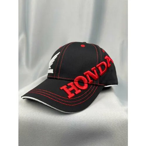 Бейсболка Honda Хонда мото кепка, размер one size, черный