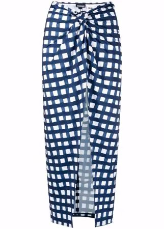 Jacquemus юбка миди в клетку
