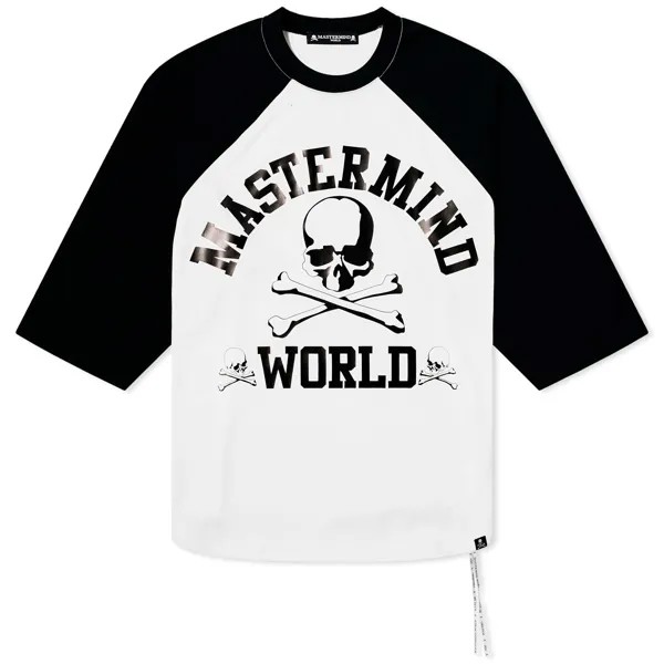 Футболка Mastermind World Long Sleeve College Logo T-Shirt, цвет Black & White