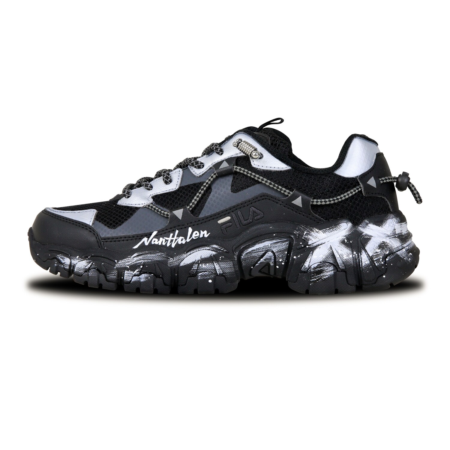 Кроссовки FILA Cat Claw Lifestyle Shoes Unisex Low-top Silver/Black, черный