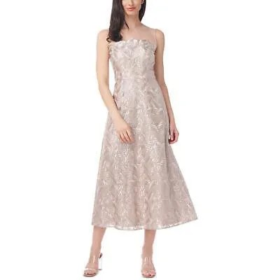 JS Collections Женское платье для коктейлей и вечеринок с серебряной вышивкой 10 BHFO 7233