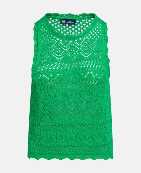 Пуловер без рукавов Gap, зеленый