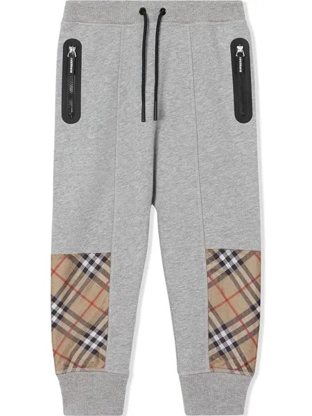 Burberry Kids спортивные брюки со вставками в клетку Vintage Check