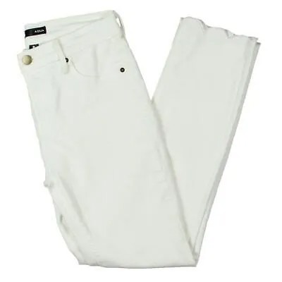 Женские повседневные укороченные джинсы белого цвета со средней посадкой Aqua 25 BHFO 1220