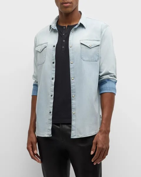 Мужская рубашка Marshall Western John Varvatos, цвет Blue Ice