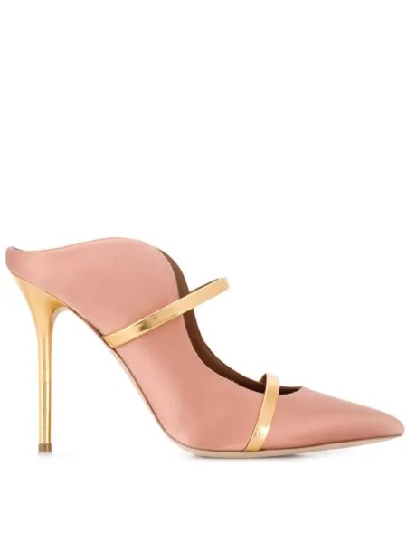 Malone Souliers мюли Maureen на шпильке с ремешками, розовый
