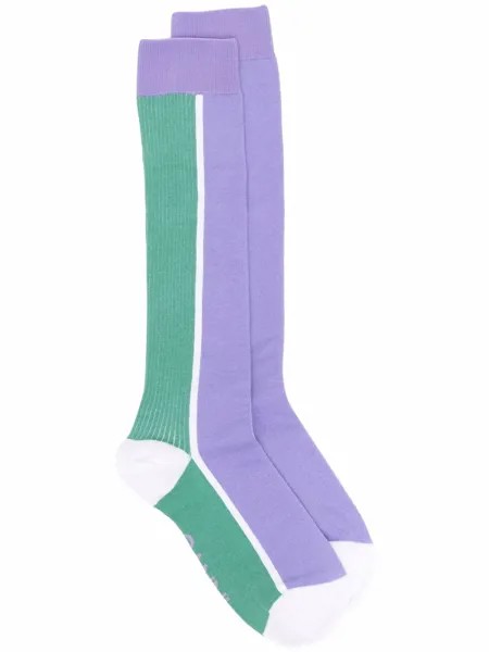 GANNI носки в стиле колор-блок с логотипом