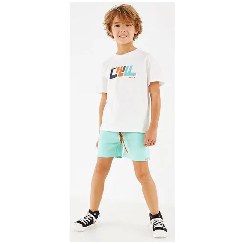 Футболка для мальчиков MEXX; цвет Off White; р.122-128