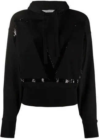 Valentino худи с логотипом VLogo из пайеток