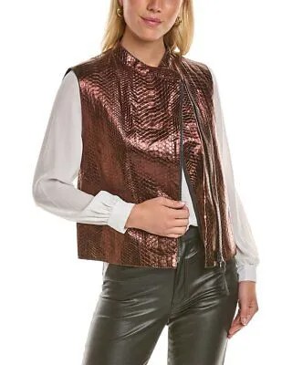 Кожаный жилет Brunello Cucinelli женский 42