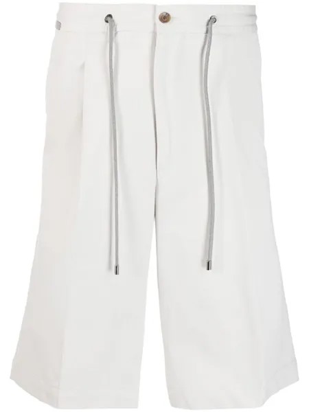 Corneliani шорты чинос с кулиской, нейтральный цвет