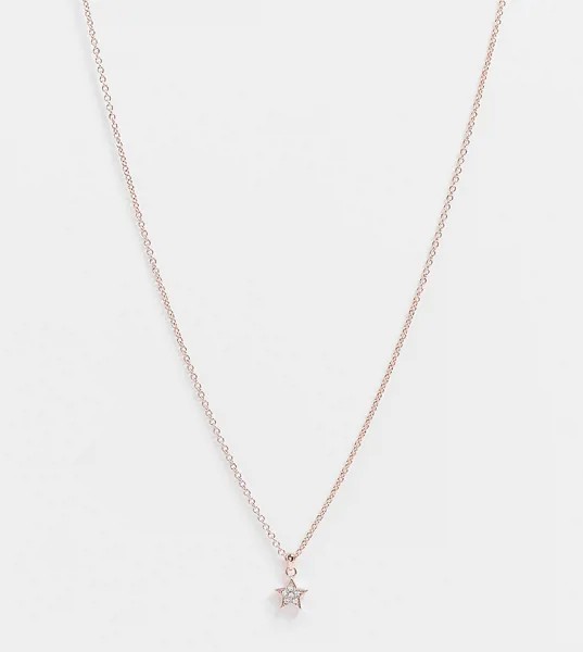Ожерелье цвета розового золота с подвеской в виде звезды и кристаллами Ted Baker Saigi-Золотой