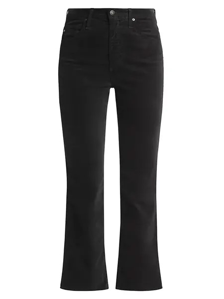 Укороченные бархатные брюки Farrah Ag Jeans, цвет smooth slate