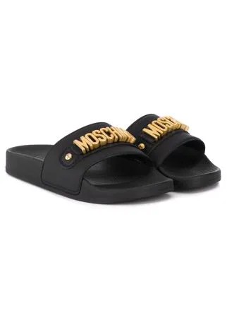Moschino Kids сандалии с металлическим логотипом