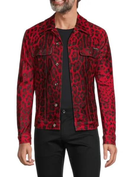Куртка с леопардовым принтом Dolce & Gabbana, цвет Variante