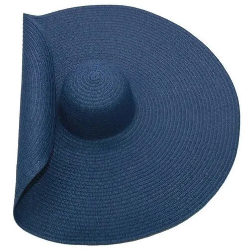 Шляпа капелина Верида летняя, солома, размер 57-58, синий