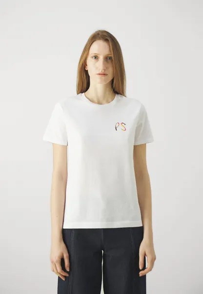 Базовая футболка WOMENS SWIRL LOGO PS Paul Smith, белый