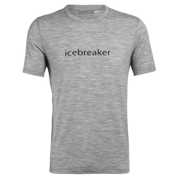 Спортивная футболка Icebreaker Logo Crew Wordmark Merino, серый