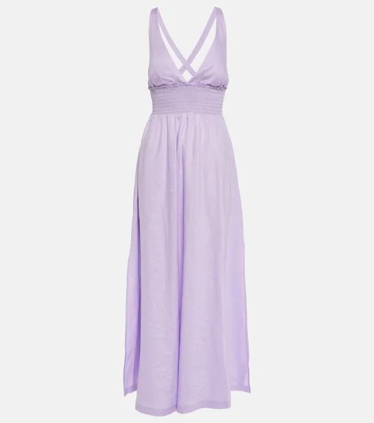 Льняное платье макси Lake Garda HEIDI KLEIN, фиолетовый