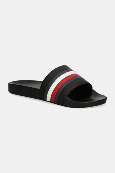 Шлепанцы HILFIGER POOL SLIDE Tommy Hilfiger, черный