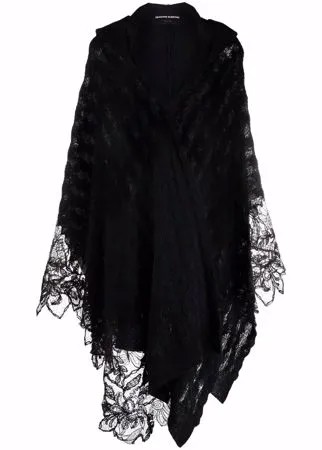 Ermanno Scervino кейп тонкой вязки с кружевом