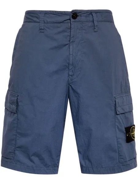Stone Island шорты карго с нашивкой Compass, синий