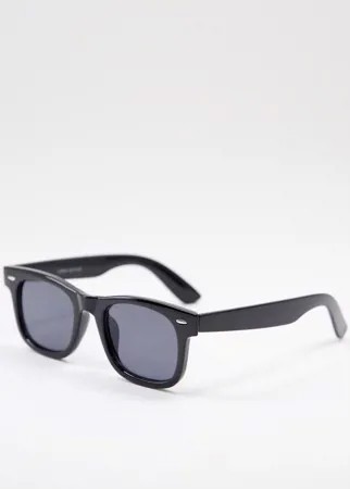 Черные солнцезащитные очки в квадратной оправе Only & Sons-Черный цвет